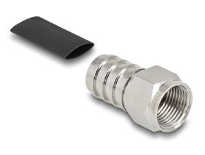 DELOCK F Stecker zum Crimpen RG-59 mit schrumpfschlauch