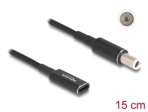DeLOCK Adapterkabel für Notebook Ladekabel USB Type-C Buchse zu Dell 7,4 x 5,0 mm Stecker 15 cm
