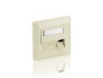 Equip 3-Port German Faceplate for Keystone Jack, Pure White
