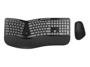 Conceptronic ERGO Kabelloses Set aus ergonomischer Tastatur und vertikaler Maus, englisch