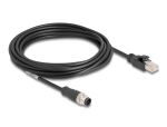 DeLOCK M12 Kabel A-kodiert 8 Pin Stecker zu RJ45 Stecker...