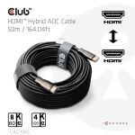 CLUB3D HDMI™ Hybrid AOC Cable 8K60Hz/4K120Hz 50m / 164.04ft