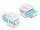 Delock Keystone Modul LC Duplex Bu zu LC Duplex Bu aqua/weiß