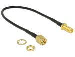 DeLOCK 88876 Koaxialkabel 0,2 m RP-SMA Schwarz