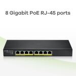 Zyxel GS1915-8EP Managed L2 Gigabit Ethernet (10/100/1000) Power over Ethernet (PoE) Schwarz