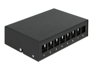 DELOCK Keystone Patchpanel 8 Port schwarz