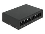 DELOCK Keystone Patchpanel 8 Port schwarz