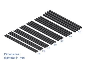 DELOCK Schrumpfschlauch Sortiment 100 mm 28 Stück schwarz