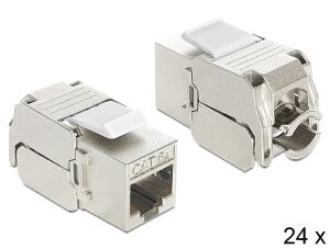 Delock Keystone Modul RJ45 Buchse > LSA Cat.6A STP 24 STk
