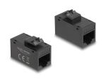 DELOCK Keystone Modul RJ45 BU/RJ45 BU Cat.6A UTP schwarz