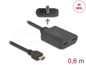 DELOCK HDMI Splitter 1 x HDMI in zu 2 x HDMI out 4K 60 Hz