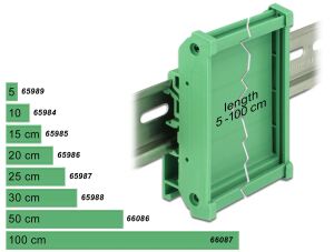 DELOCK Platinenhalterung (72 mm) für Hutschiene 10 cm lang
