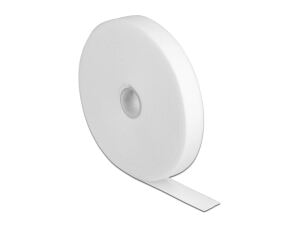 DELOCK Klettband auf Rolle L 10 m x B 20 mm weiß