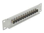 DELOCK 10" LWL Patchpanel 12 Port SC Simplex beige 1 HE grau