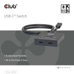 CLUB3D USB-C® Bidirektionaler Video + Daten + PD Switch