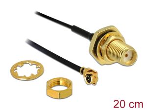 DELOCK HF Kabel SMA -> MHFX Bu/St 0.20m