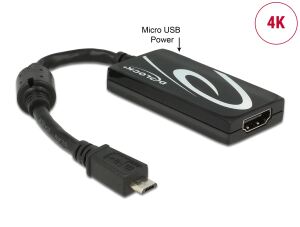 MHL Adapter Delock MHL 3.0 -> HDMI + USB micro B St/Bu 4K