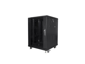 Lanberg FF01-6615-12B Rack 15U Freistehendes Gestell Schwarz