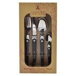 Laguiole 16-tlg. Besteck-Set aus Carbon