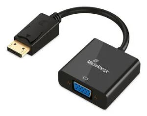 MediaRange HDMI zu DVI-I Video Konverter, 20cm, Schwarz