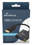 MediaRange HDMI zu DVI-I Video Konverter, 20cm, Schwarz
