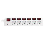 LogiLink LPS250 Verlängerungskabel 1,5 m 6 AC-Ausgänge Drinnen Weiß