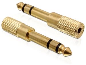 DeLOCK 65361 Kabeladapter 6.35 mm 3.5 mm Gold