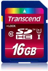 Transcend TS16GSDHC10U1 Speicherkarte 16 GB SDHC MLC Klasse 10
