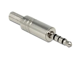 DELOCK Klinkestecker 3,5mm 4Pin lötbar silber