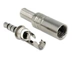 DELOCK Klinkestecker 3,5mm 4Pin lötbar silber