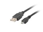 Lanberg CA-USBM-10CC-0010-BK USB Kabel USB 2.0 1 m Micro-USB B USB A 0,48 Gbit/s Schwarz