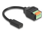 DELOCK USB 2.-C Bu /Terminalblock Adapter+Drucktaster 15