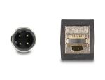 DeLOCK M12 Kabel D-kodiert 4 Pin Stecker zu RJ45 Buchse PUR (TPU) 0,5 m