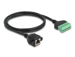 DeLOCK RJ45 Kabel Cat.6 Buchse zu Terminalblock Adapter zum Einbau 1 m 2-teilig