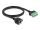 DeLOCK RJ45 Kabel Cat.6 Buchse zu Terminalblock Adapter zum Einbau 1 m 2-teilig
