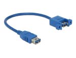 DELOCK USB3.0 Kabel A -> A Bu/Bu 0.25m Einbau
