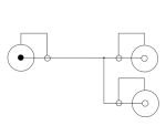 DELOCK Cinchkabel 2x Cinch -> 1x Cinch Bu/St 0.20m