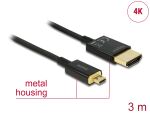 DELOCK Kabel HDMI Ethernet A ->micro D St/St 3m 3D 4K...