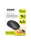 Port Designs Pro Lite Maus Büro Beidhändig USB Typ-A Optisch 1000 DPI
