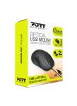 Port Designs Pro Lite Maus Büro Beidhändig USB Typ-A Optisch 1000 DPI