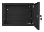 Lanberg WAF1-5203-04-00B Rack 4U Wandmontiertes Regal Schwarz