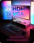 ICY BOX IB-DK4062-CPD Kabelgebunden USB 3.2 Gen 1 (3.1 Gen 1) Type-C Anthrazit