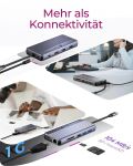 ICY BOX IB-DK4062-CPD Kabelgebunden USB 3.2 Gen 1 (3.1 Gen 1) Type-C Anthrazit