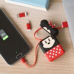 Thumbs Up PowerSquad "Minnie Mouse" USB Kabel 0,6 m USB A USB C/Micro-USB B/Lightning Schwarz, Rot