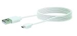 Schwaiger LK200M532 USB Kabel USB 2.0 2 m USB A Micro-USB A Weiß