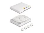DeLOCK LWL Anschlussdose FTTH zur Wandmontage für 4 x SC Simplex oder LC Duplex weiß