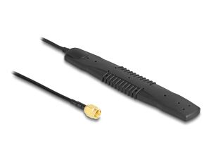 DeLOCK 5G LTE, WLAN Antenne SMA Stecker 2,5 dBi omnidirektional starr schwarz Klebemontage