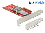 DELOCK PCI Expr Card 4x + NVMe M.2 Key M int + Kühlk. LowPro