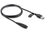 DeLOCK USB Ladekabel 5 V für Elektrorasierer kompatibel mit Hatteker RFC-588, RFC-598, RFC-690, RFC-692, RFC-696, RSCX-7568, RSCX-9598 Serie - Rasierer Ladegerät Ersatzkabel 1,2 m