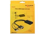 DeLOCK 62597 Videokabel-Adapter 0,25 m HDMI Typ A (Standard) VGA (D-Sub) + 3.5mm + USB Type-A Schwarz